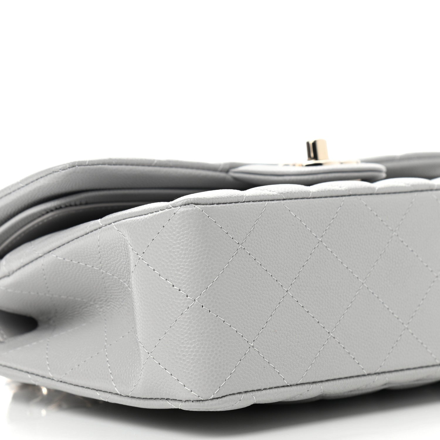 Chanel Caviar Quilted Small Double Flap Grey 8 of 9
