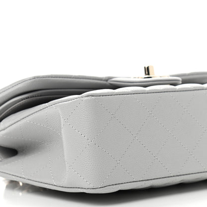 Chanel Caviar Quilted Small Double Flap Grey 8 of 9