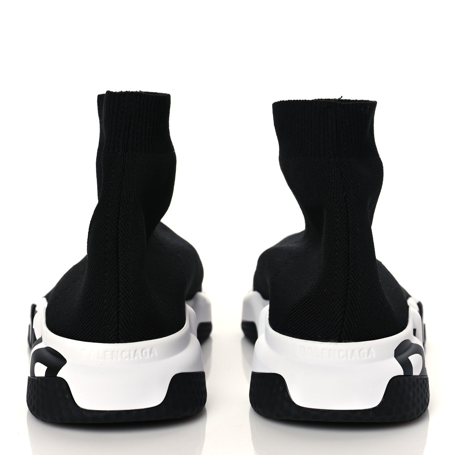 Balenciaga Neoprene Knit Speed Graffiti Sneakers 42 Black White 5 of 9