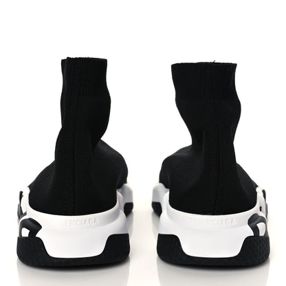 Balenciaga Neoprene Knit Speed Graffiti Sneakers 42 Black White 5 of 9