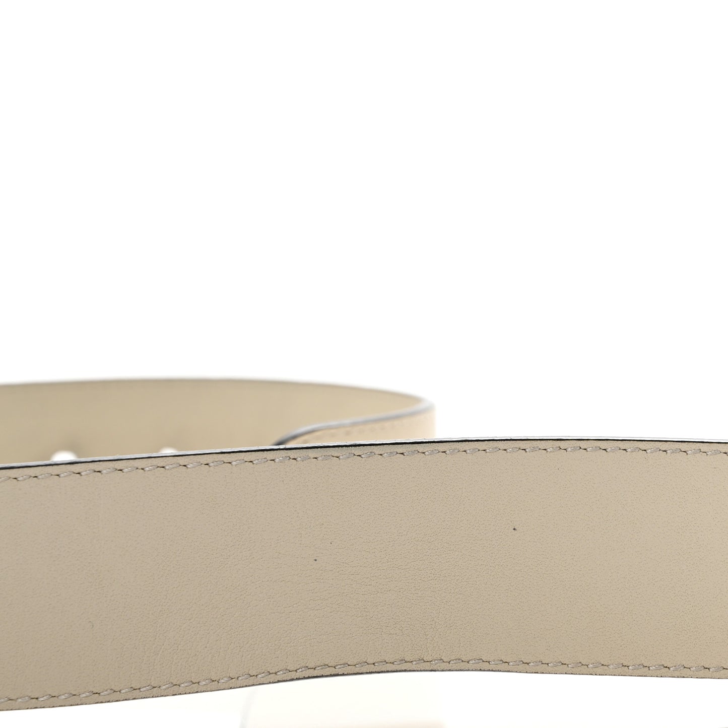 Calfskin Double G 40mm Belt 85 34 Mystic White