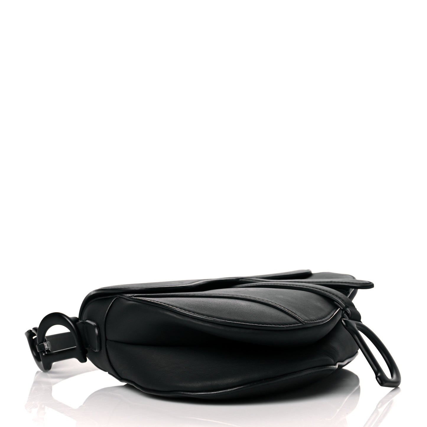 Ultra Matte Calfskin Saddle Bag Black