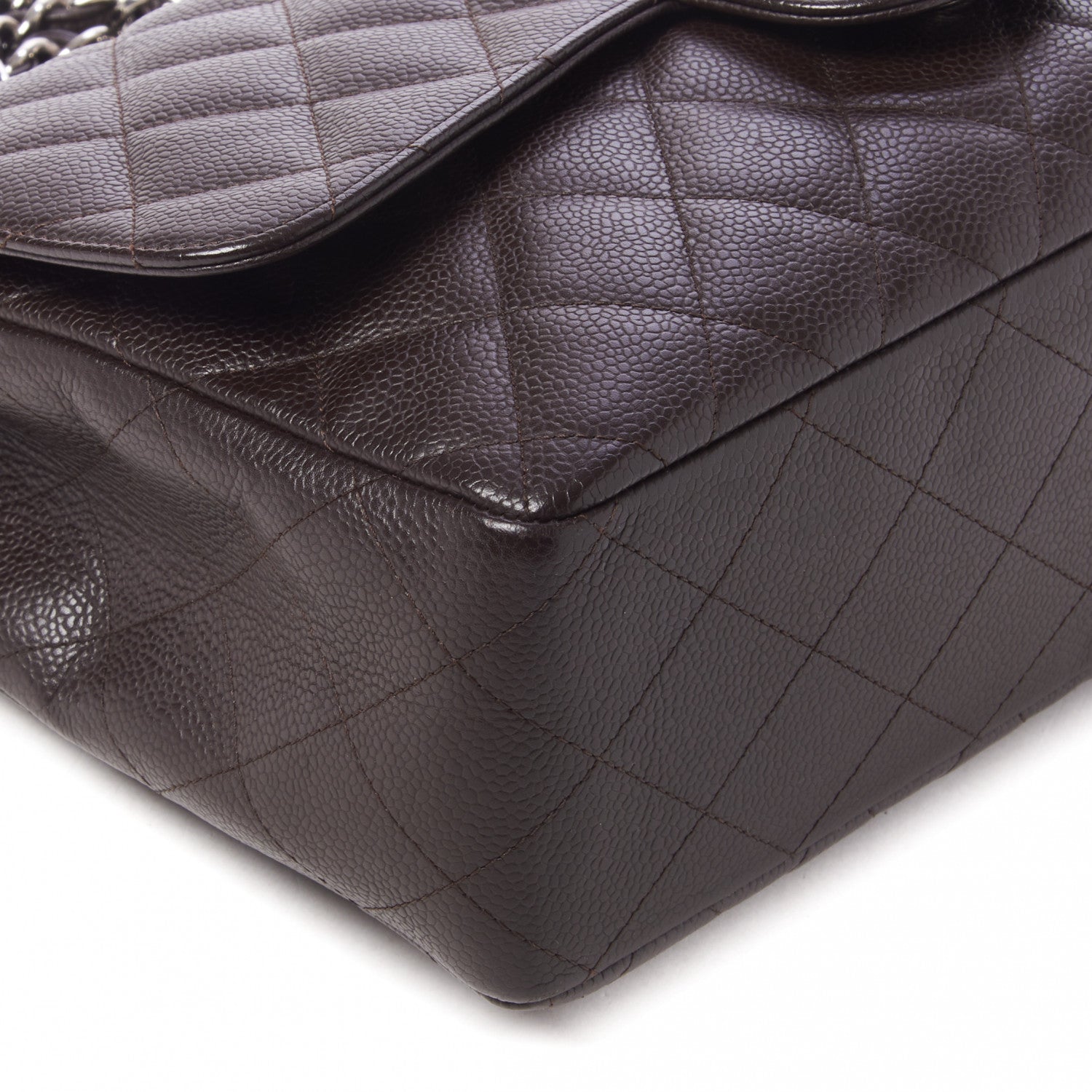 Chanel Caviar Quilted Jumbo Single Flap Brown 6 of 10