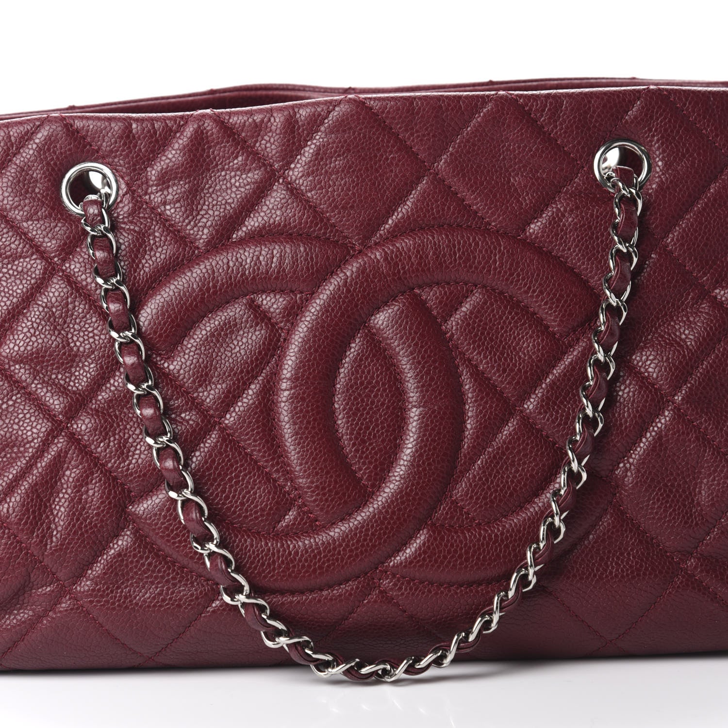 Chanel Caviar Quilted Timeless CC Tote Dark Red 17 of 17