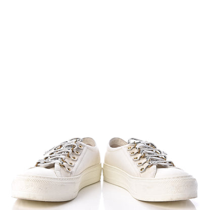 Christian Dior Canvas Walk'n Dior Low Top Sneakers 36.5 White 5 of 12