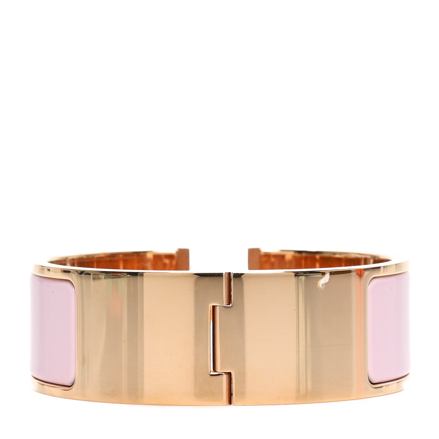 Hermes Enamel Wide Clic Clac H Bracelet PM Rose Dragee 3 of 5