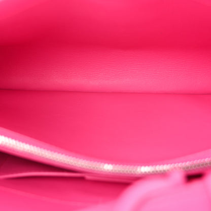 Salvatore Ferragamo Calfskin Intreccio Trifolio Shoulder Bag Hot Pink 5 of 11