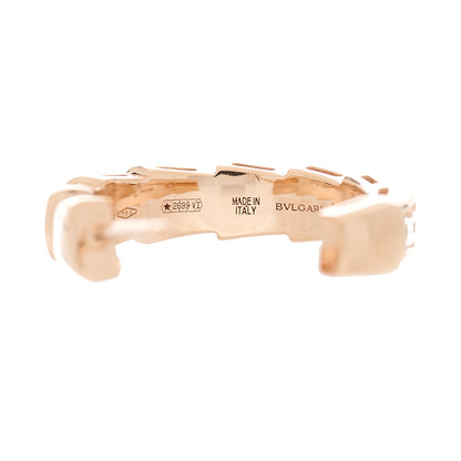 Bulgari 18K Rose Gold Diamond Serpenti Viper Hoop Earrings 5 of 7