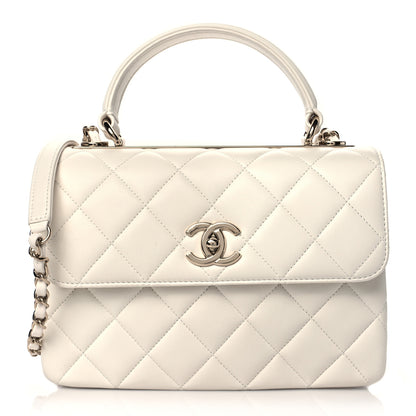 Chanel Lambskin Quilted Small Trendy CC Dual Handle Flap Bag White 1 of 11