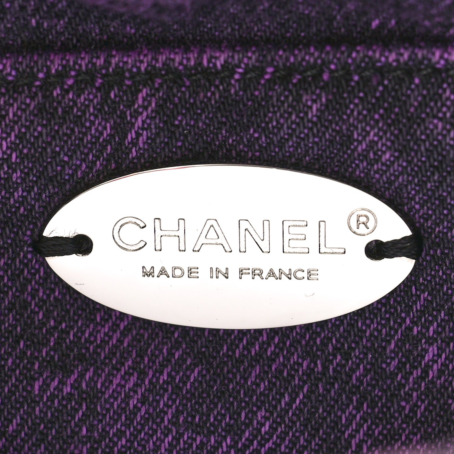 Chanel Washed Denim Quilted Denimpression Backpack Violet Purple Black 6 of 10