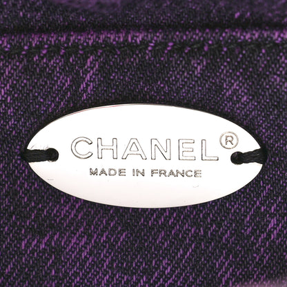 Chanel Washed Denim Quilted Denimpression Backpack Violet Purple Black 6 of 10