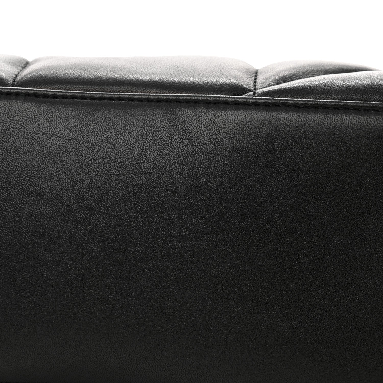 Saint Laurent Lambskin Quilted Monogram Monochrome Medium Loulou Puffer Chain Satchel Black 11 of 13