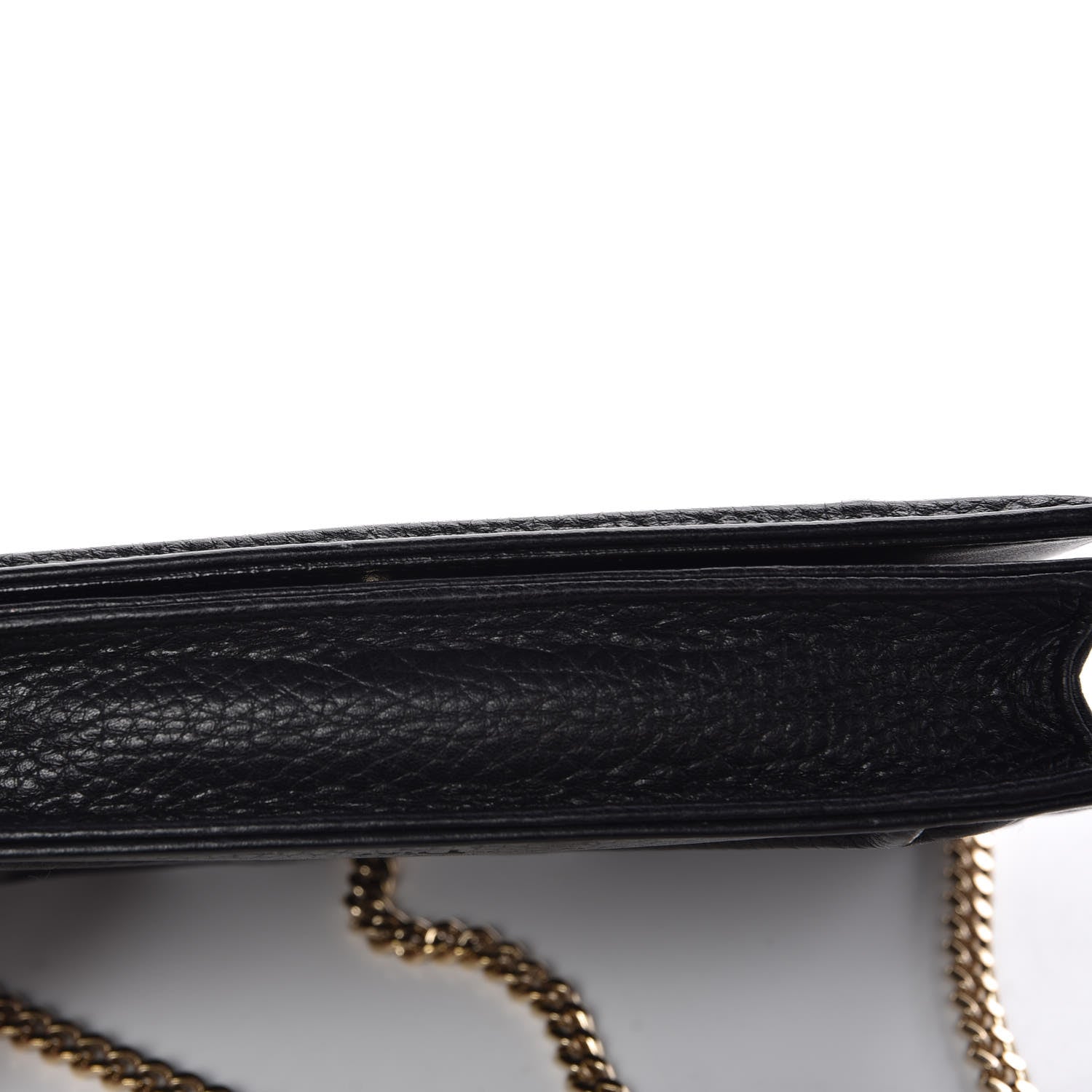 Christian Dior Grained Calfskin Diorama Wallet on Chain Pouch Black 9 of 9