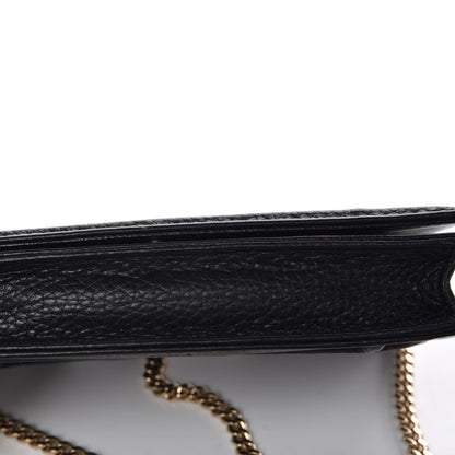 Christian Dior Grained Calfskin Diorama Wallet on Chain Pouch Black 9 of 9