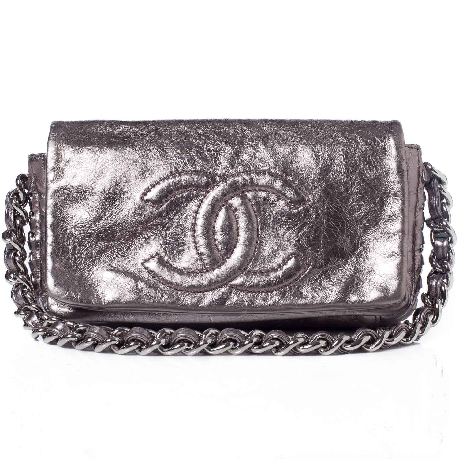 Chanel Leather Modern Chain Flap Bag Dark Silver 1 of 10
