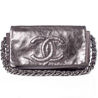 Chanel Leather Modern Chain Flap Bag Dark Silver 1 of 10