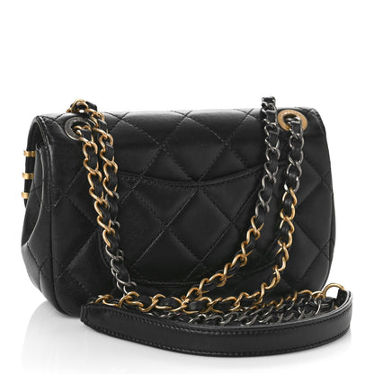 Chanel Lambskin Quilted Mini Coco Clips Single Flap Black 2 of 9