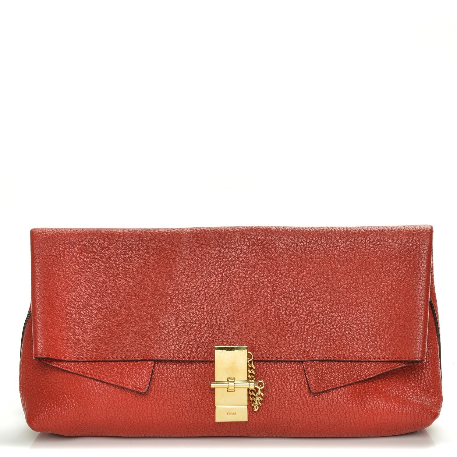 Chloe Grained Calfskin Drew Folded Clutch Red 1 of 9