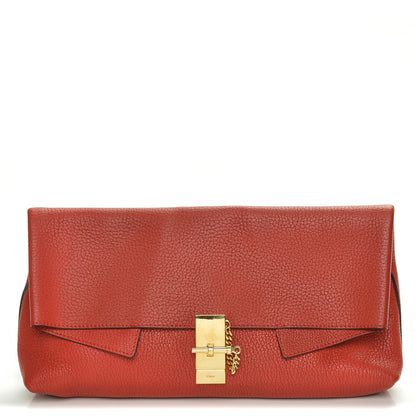 Chloe Grained Calfskin Drew Folded Clutch Red 1 of 9