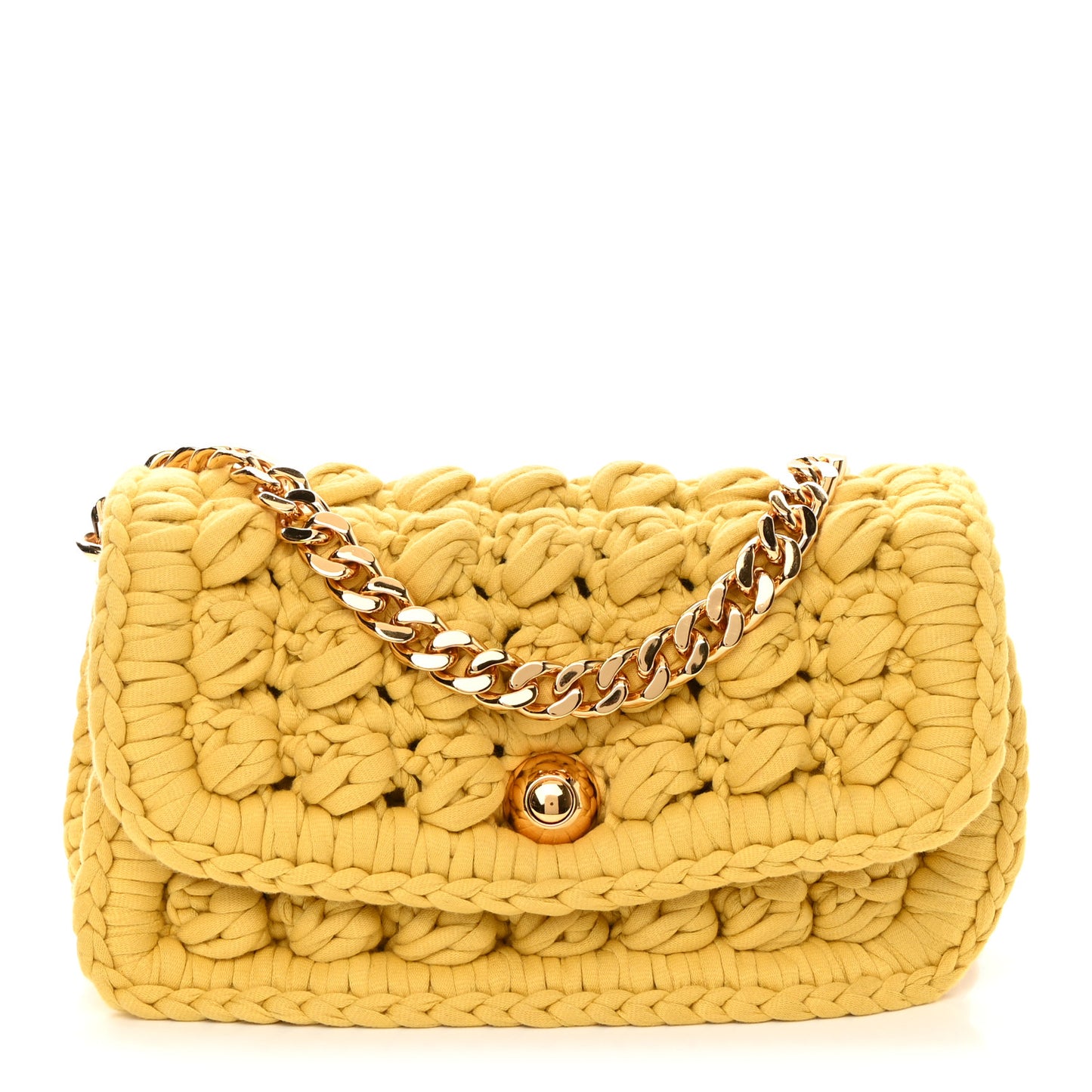 Jersey Crochet Shoulder Bag Buttercup Gold