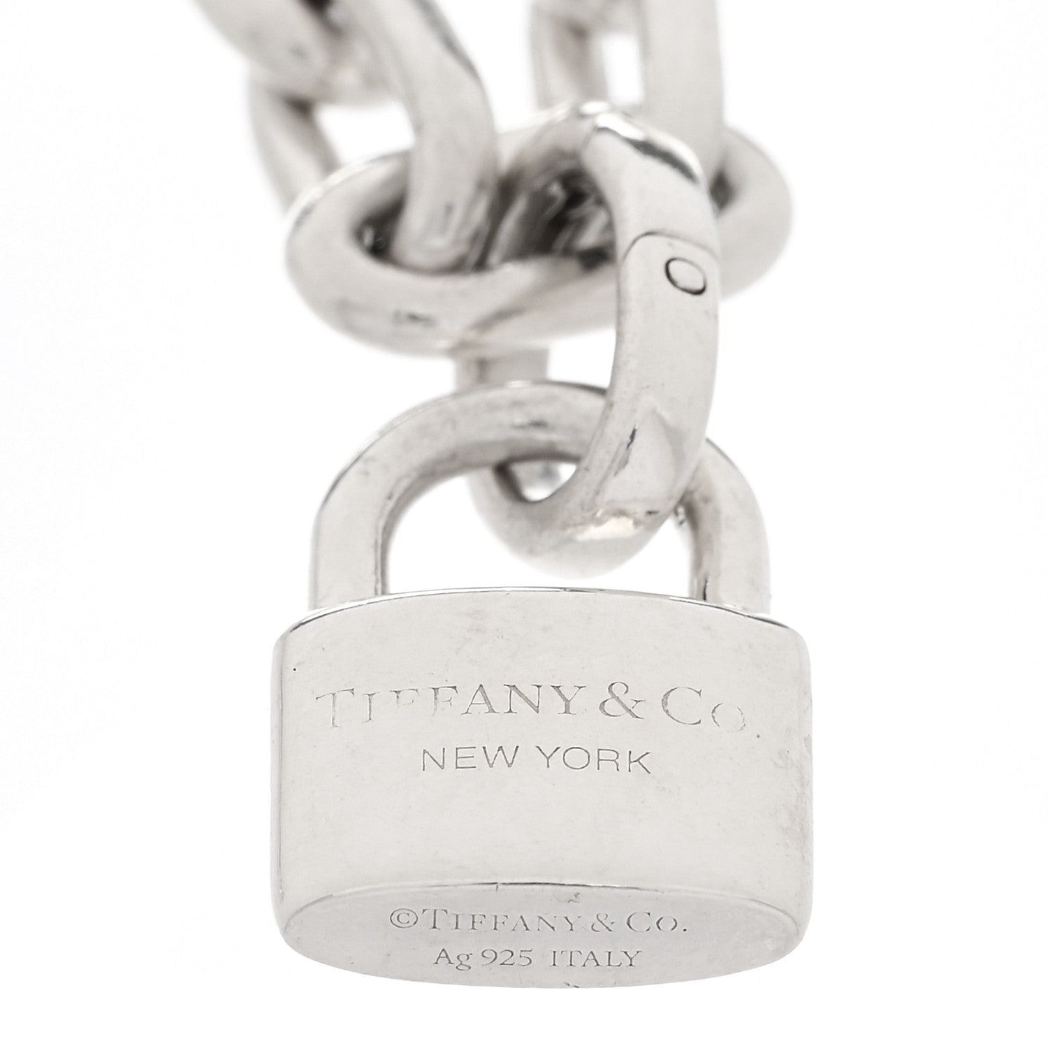 Tiffany Sterling Silver Pearl HardWear Lock Bracelet 4 of 4