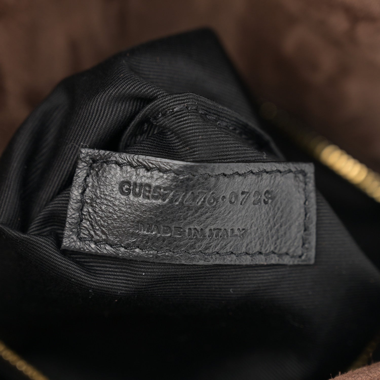 Saint Laurent Suede Calfskin Quilted Small Loulou Puffer Monogram Chain Satchel Bark Brown 7 of 10