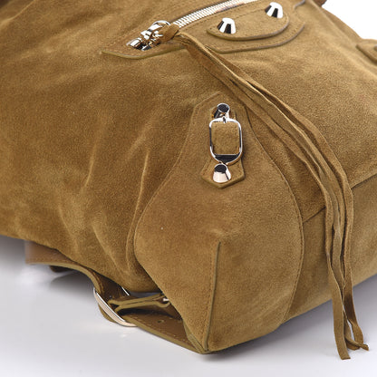 Balenciaga Baby Daim Suede Classic Hardware Traveler Backpack Beige Fauve 9 of 10