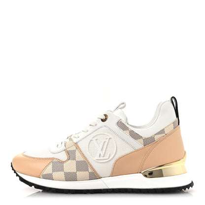 Louis Vuitton Calfskin Damier Azur Run Away Sneakers 38 White 1 of 10