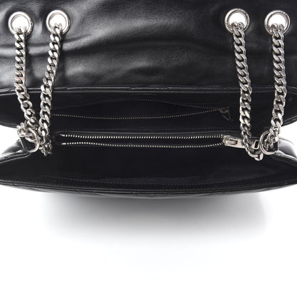 Saint Laurent Calfskin Y Quilted Monogram Medium Loulou Chain Satchel Black 5 of 11