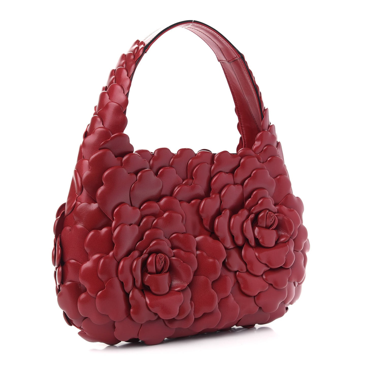 Nappa Atelier 03 Rose Edition Small Hobo Rosso Valentino