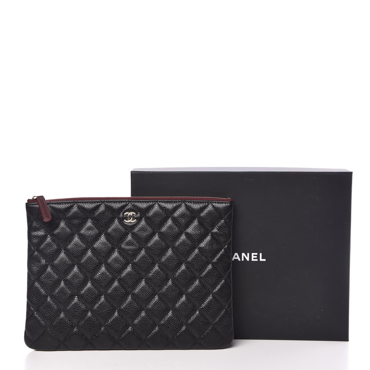 Chanel Caviar Quilted Medium Cosmetic Case Black 8 of 8