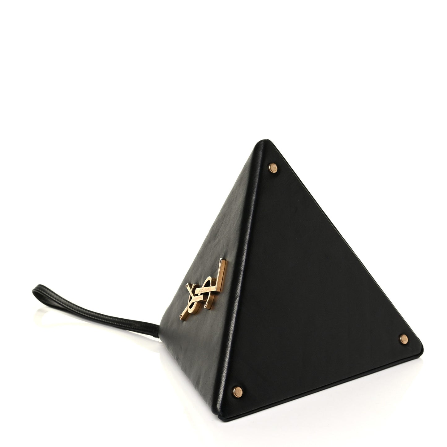 Lambskin Pyramid Clutch Black