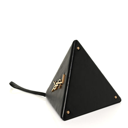 Saint Laurent Lambskin Pyramid Clutch Black 3 of 7