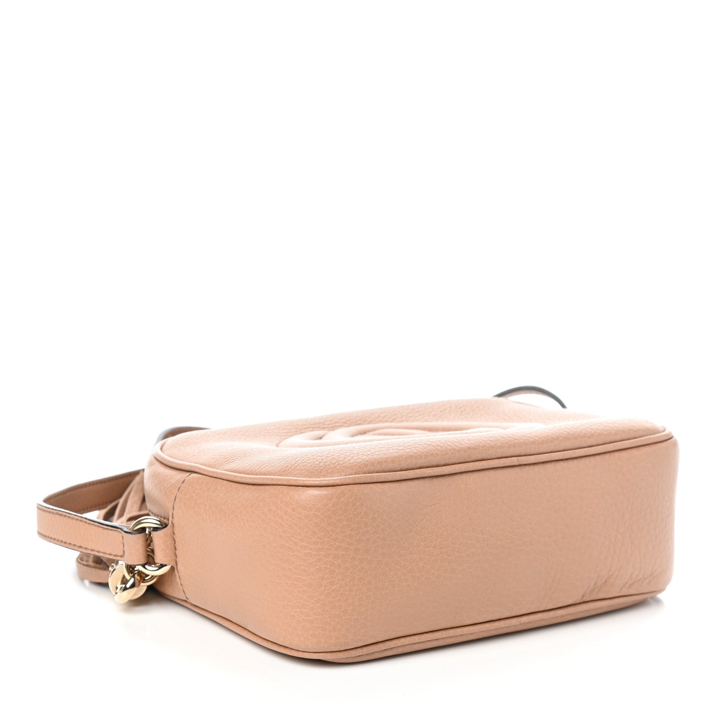Pebbled Calfskin Small Soho Disco Bag Rose Beige