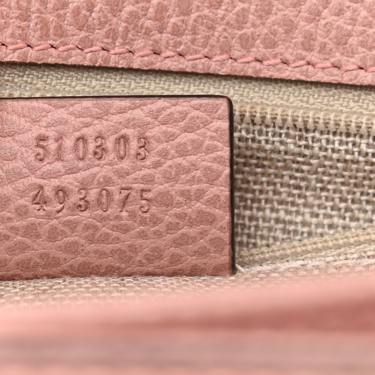 Dollar Calfskin Interlocking G Shoulder Bag Soft Pink