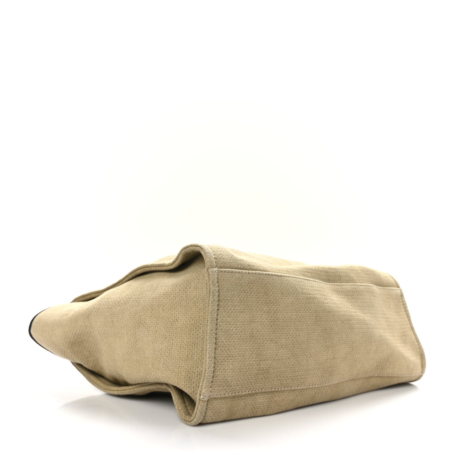 Canvas Medium Deauville Tote Beige Black