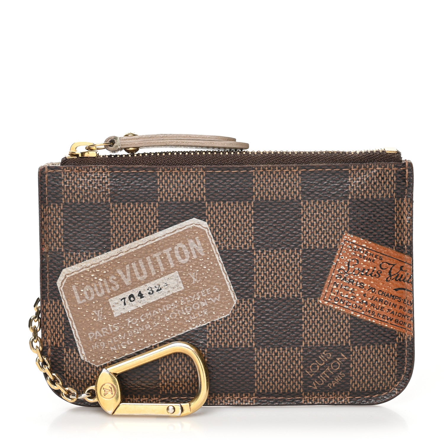 Louis Vuitton Damier Ebene Trunks and Bags Key Pouch 1 of 8