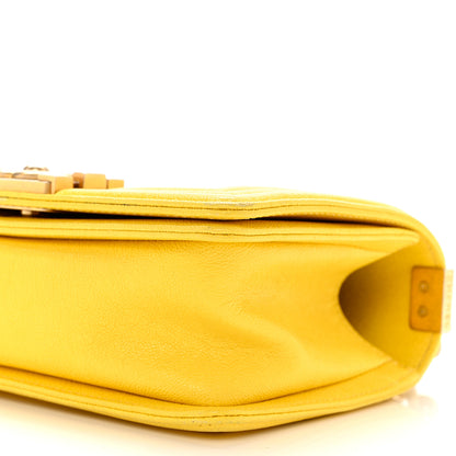 Chanel Caviar Quilted Small Boy Flap Yellow 10 of 11