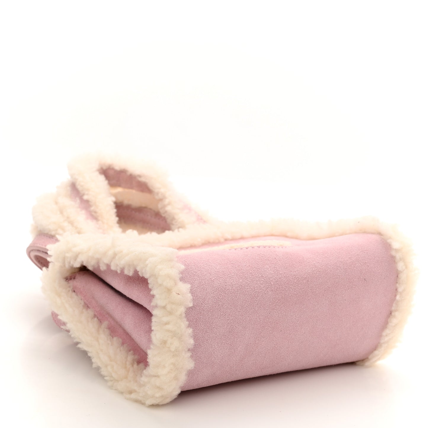 X UGG Suede Shearling Small Shopping Bag Pink