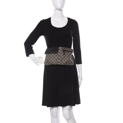 Gucci GG Monogram Web Double Pocket Belt Bag Navy 2 of 12