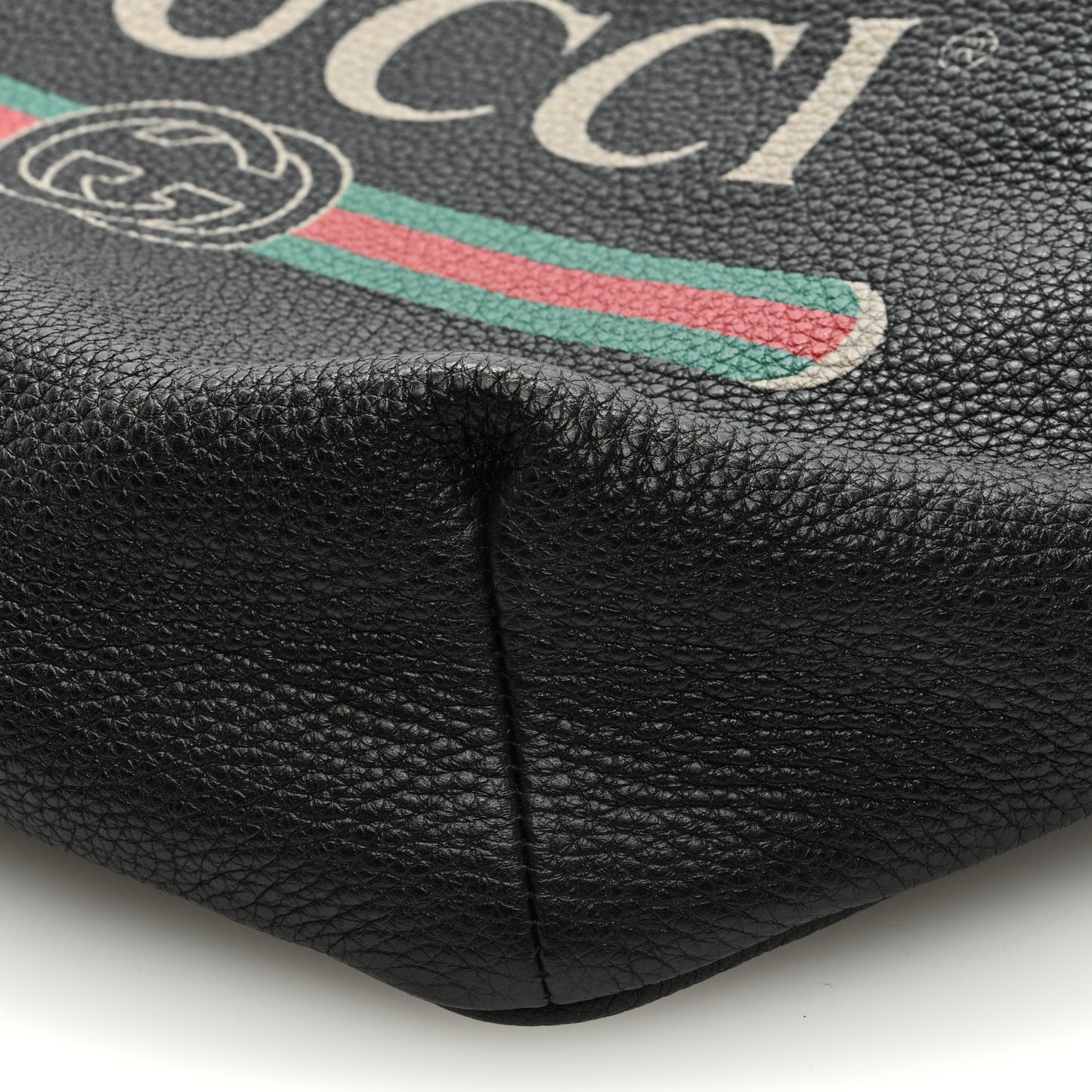 Grained Calfskin Logo Belt Bag Black