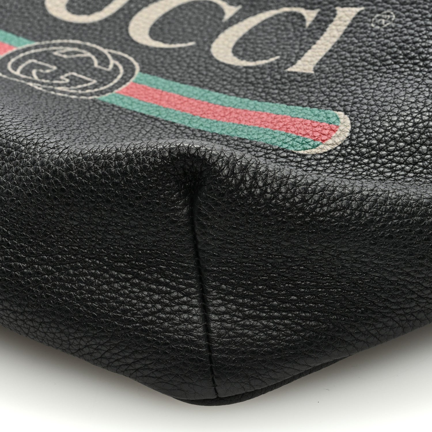 Gucci Grained Calfskin Logo Belt Bag Black 9 of 9