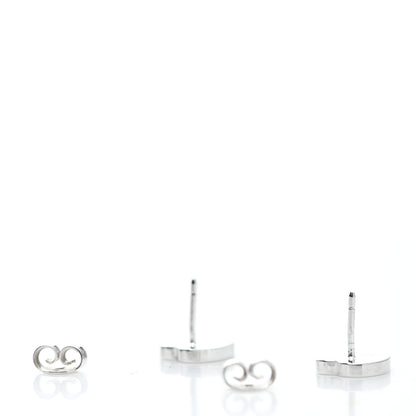 Gucci Sterling Silver Trademark Heart Stud Earrings 3 of 4
