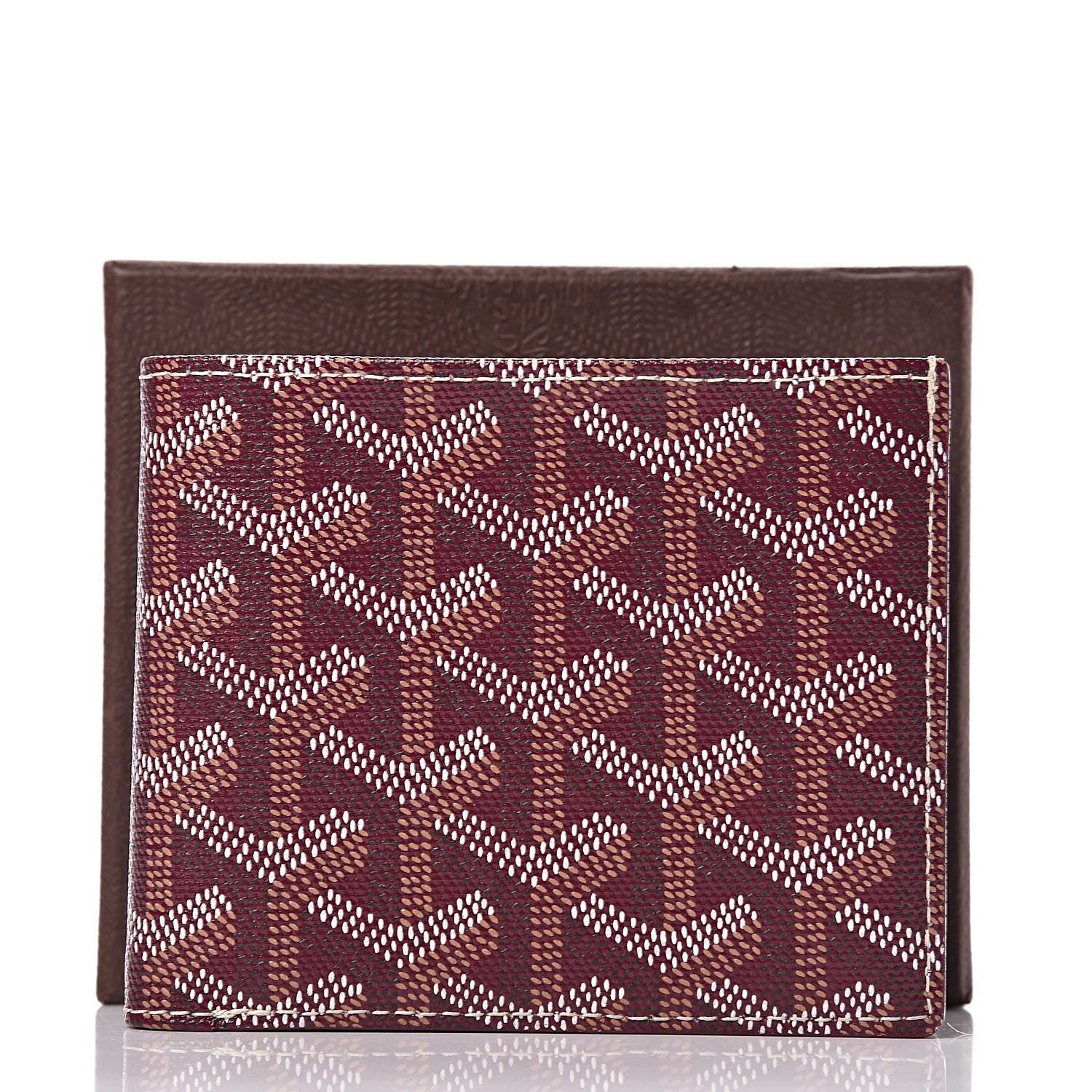 Goyard Goyardine Bi-Fold Victoire PM Wallet Burgundy 7 of 7
