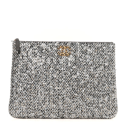Chanel Sequins Medium 19 Pouch Silver 1 of 8