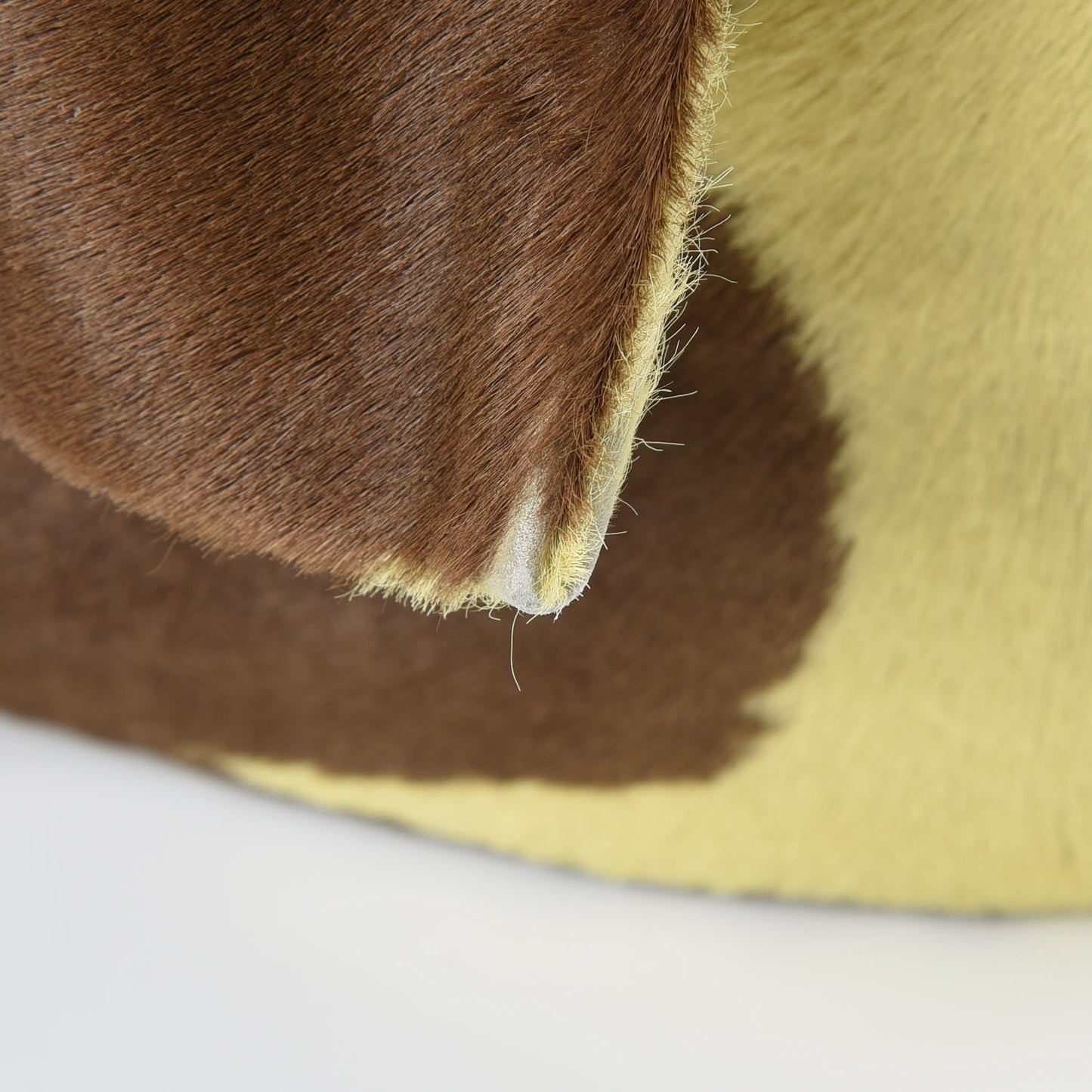 Calf Hair Mama Baguette Yellow Brown
