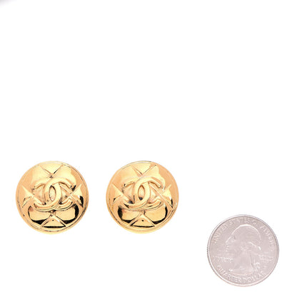 Chanel CC Clip On Earrings Gold 2 of 4