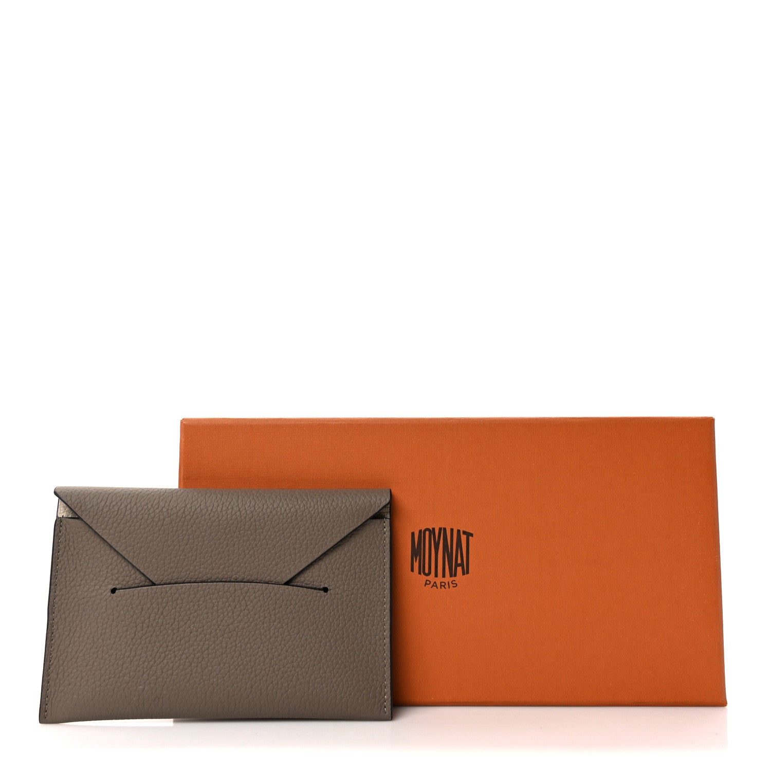 Moynat Taurillon Blush Envelope PP Taupe Greige 8 of 8