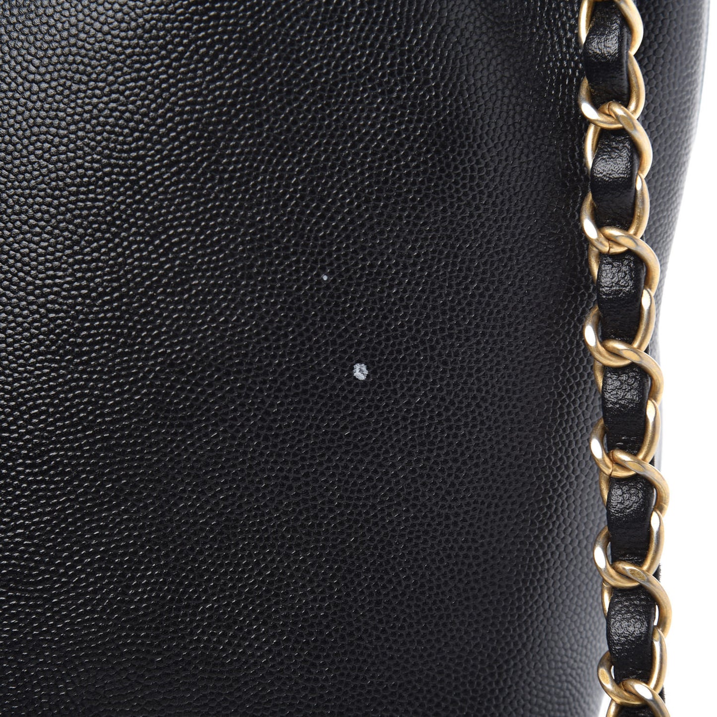 Caviar Deauville Drawstring Bucket Bag Black