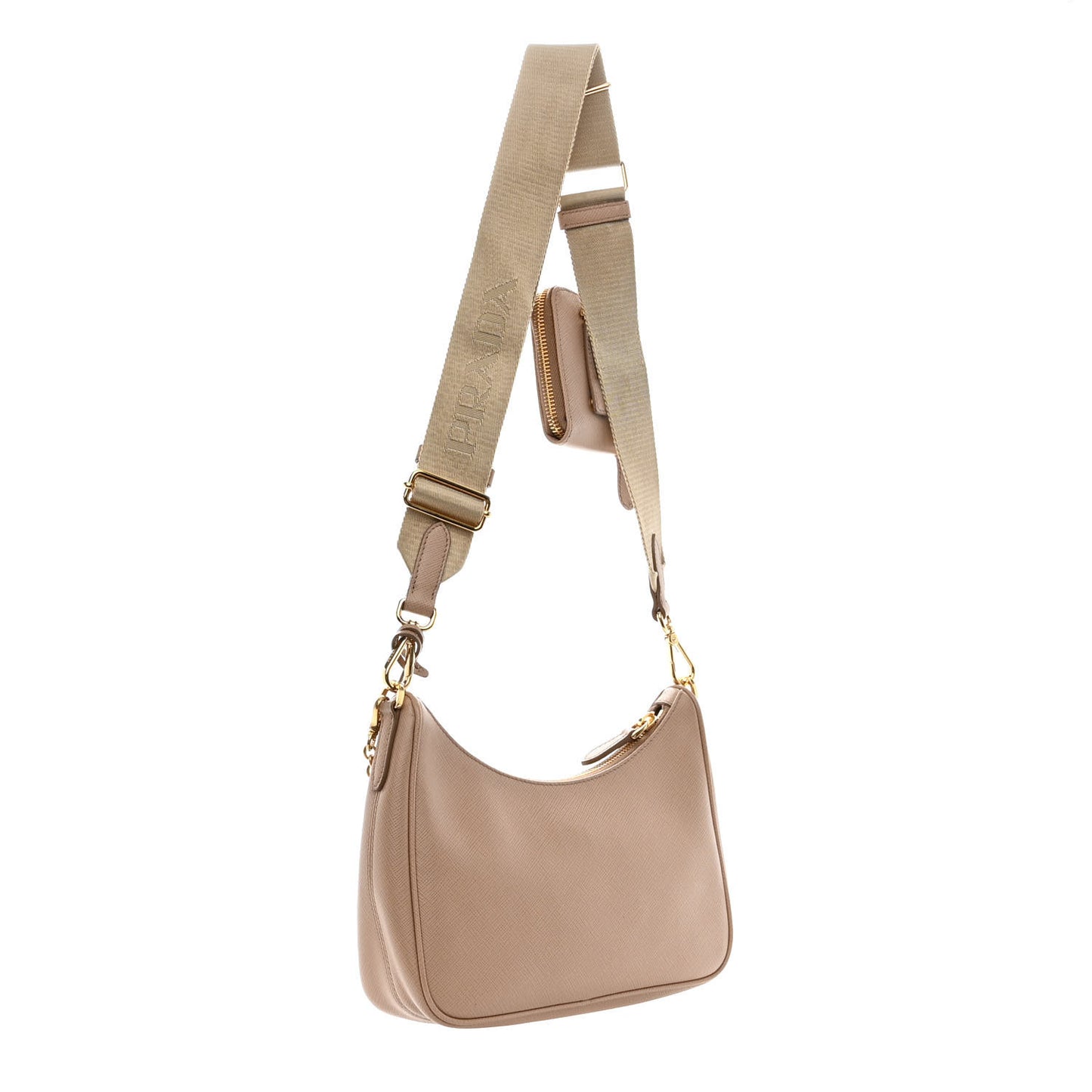Saffiano Lux Re-Edition 2005 Shoulder Bag Cammeo